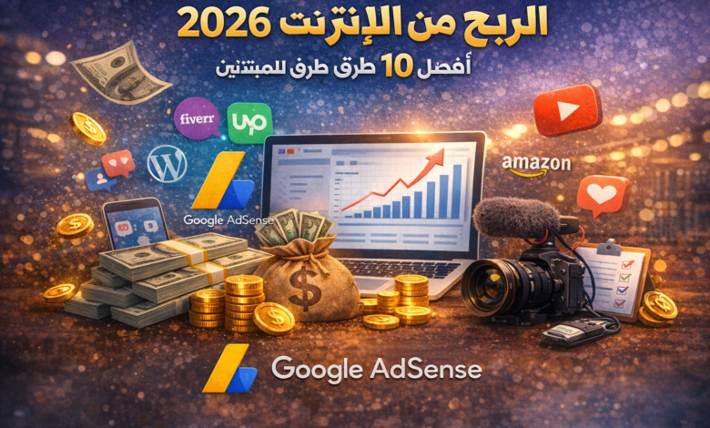 كيف تربح المال من الإنترنت في 2026 أفضل 10 طرق للمبتدئين